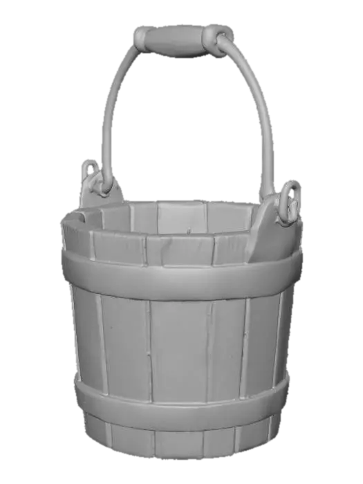 3D model for Wooden Bucket