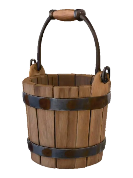 3D model for Wooden Bucket