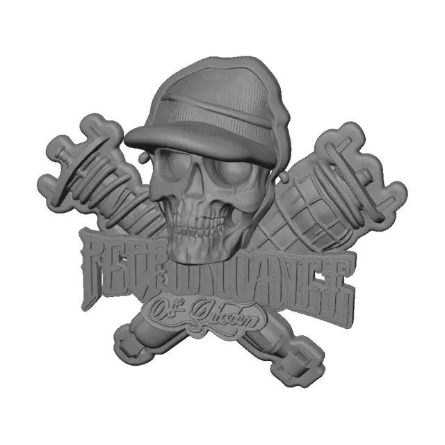 3D model for Skull and Crossbarbells