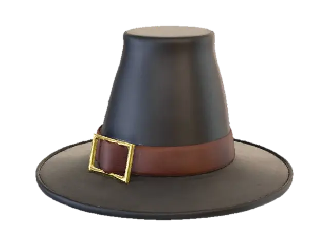 Pilgrim Hat, #Thanksgiving# 3D model, vytvořený pomocí AI