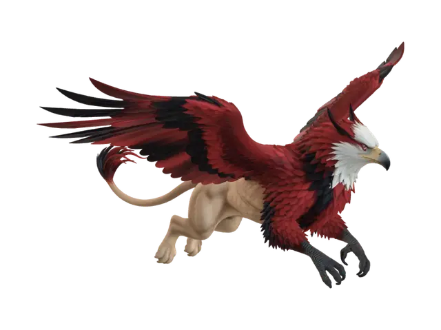 3D model for Crimson Phoenix in Flight