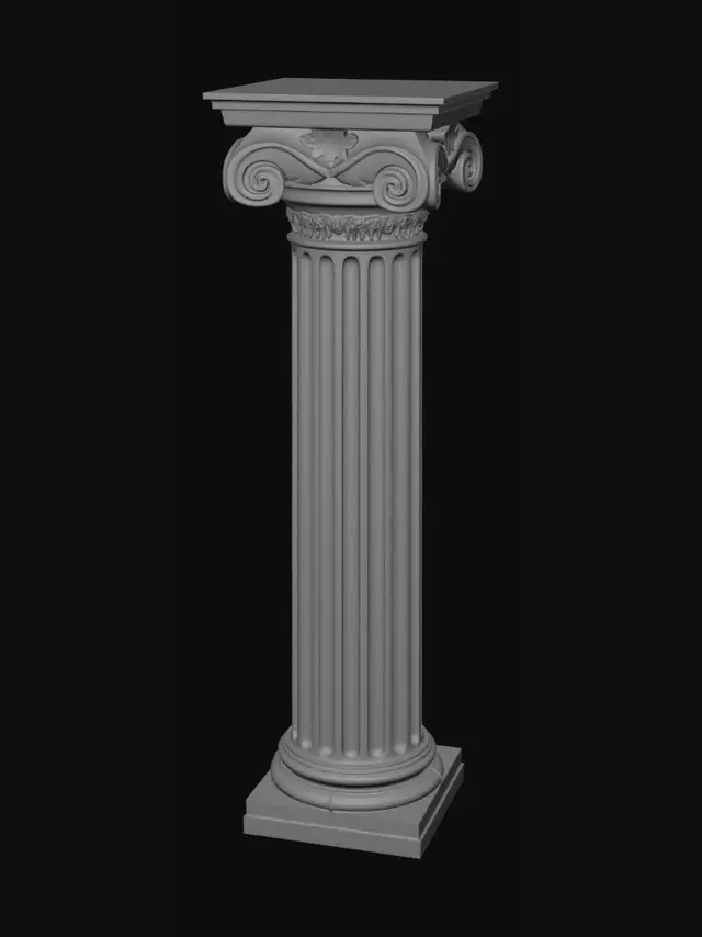 3D model for 8 ' H x  6 inch   greek column