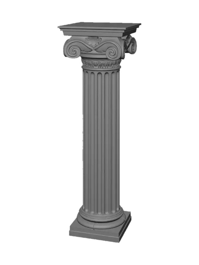 3D model for 8 ' H x  6 inch   greek column