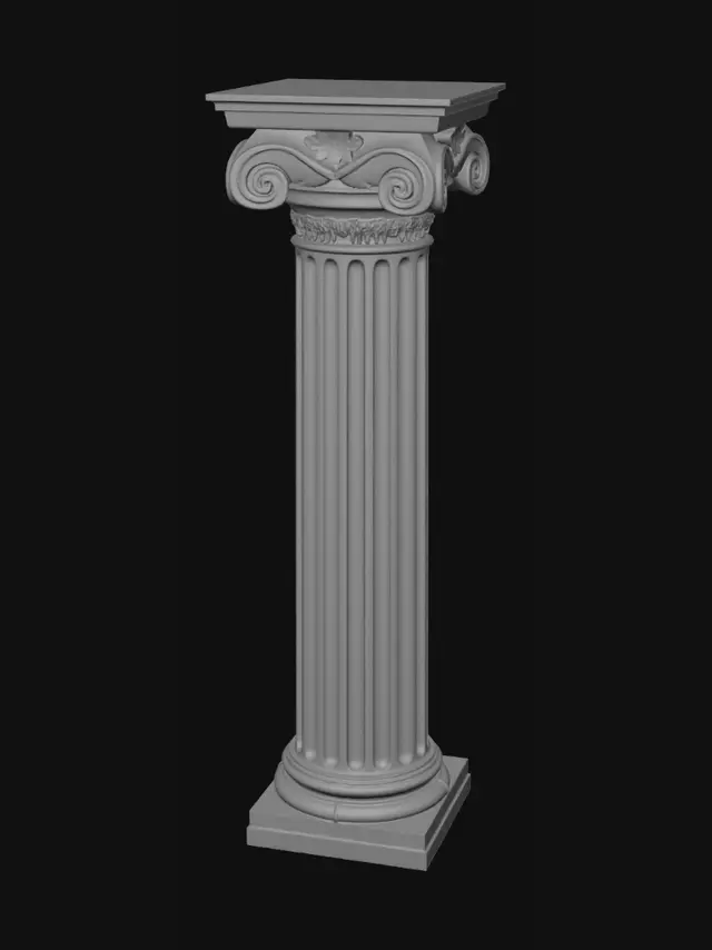 3D model for 8 ' H x  6 inch   greek column