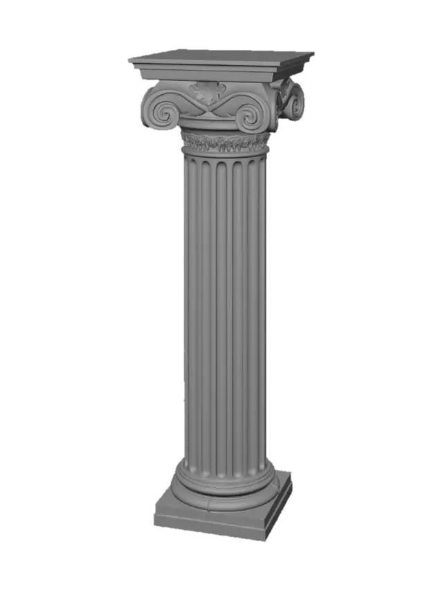 3D model for 8 ' H x  6 inch   greek column