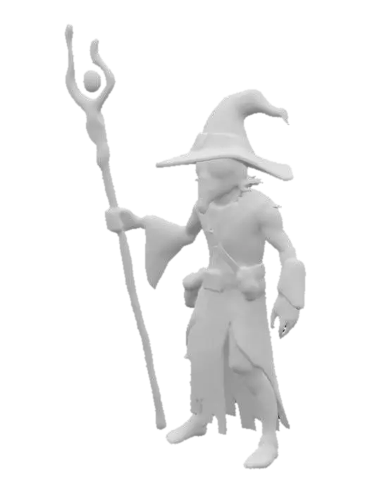 3D model for Zombie Wizard