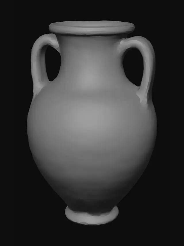 3D model for Ancient Greek-style amphora with floral motifs