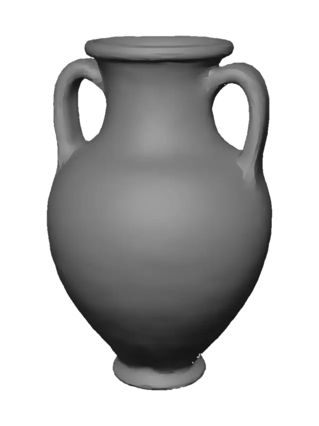 3D model for Ancient Greek-style amphora with floral motifs