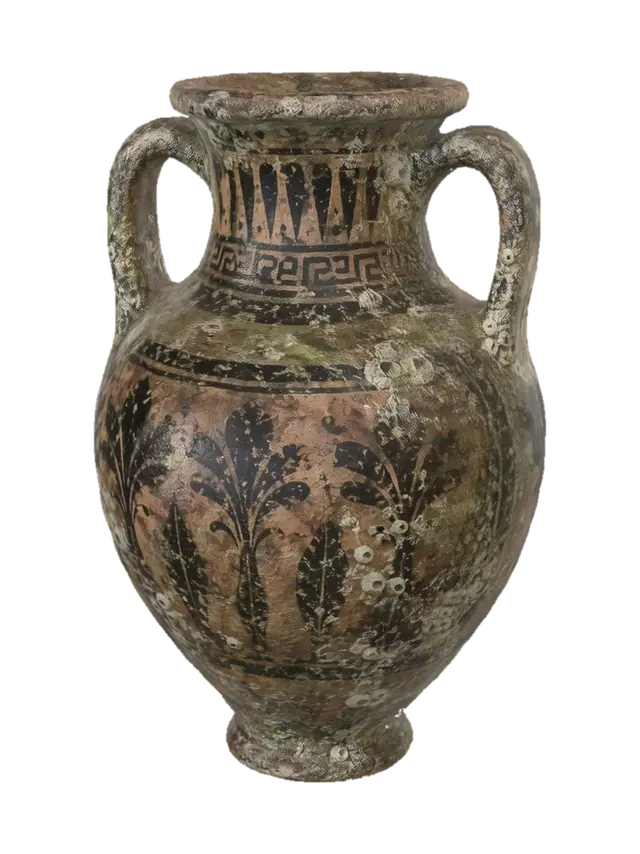 3D model for Ancient Greek-style amphora with floral motifs