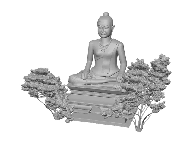 3D model for Serene Sky Buddha