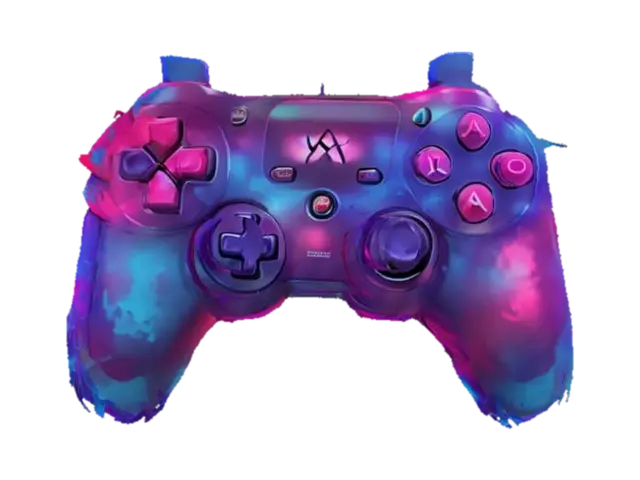 Game Controller Vibrance - Joystick 3D model, vytvořený pomocí AI