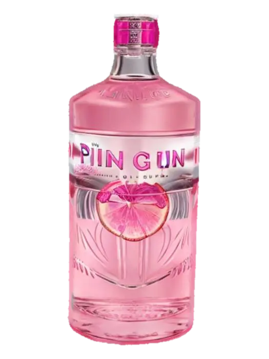 Pink Gin Bottle - Spirits 3D model, vytvořený pomocí AI
