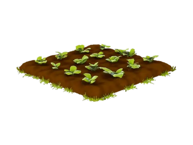 Vegetable Field Large T3 - Agriculture 3D model, vytvořený pomocí AI