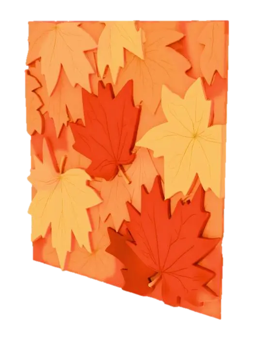 3D model for Autumn Leaves Tile, #Thanksgiving#