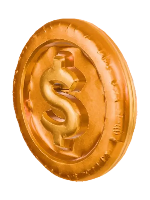 Gold Coin - Wealth 3D model, vytvořený pomocí AI