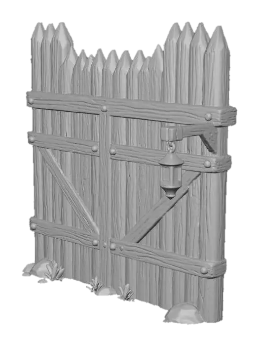 3D model for Defensive Palisade Wall P2
