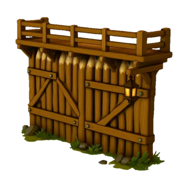 3D model for Defensive Palisade Wall P1
