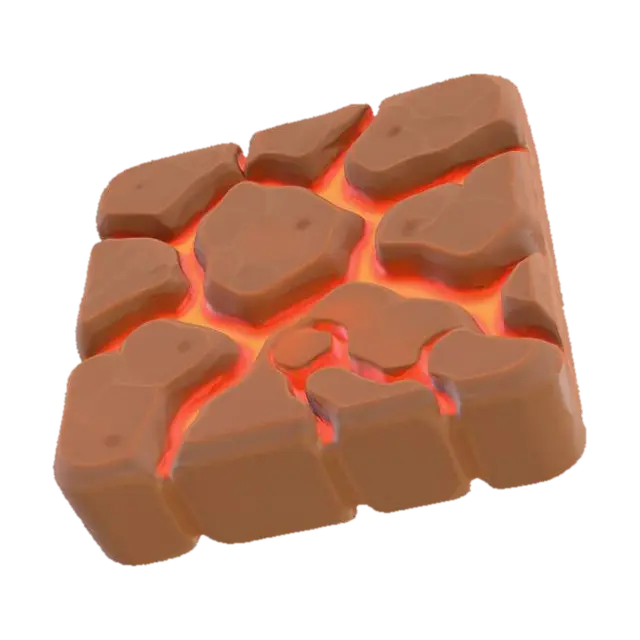 Fire Tile 3D model, vytvořený pomocí AI
