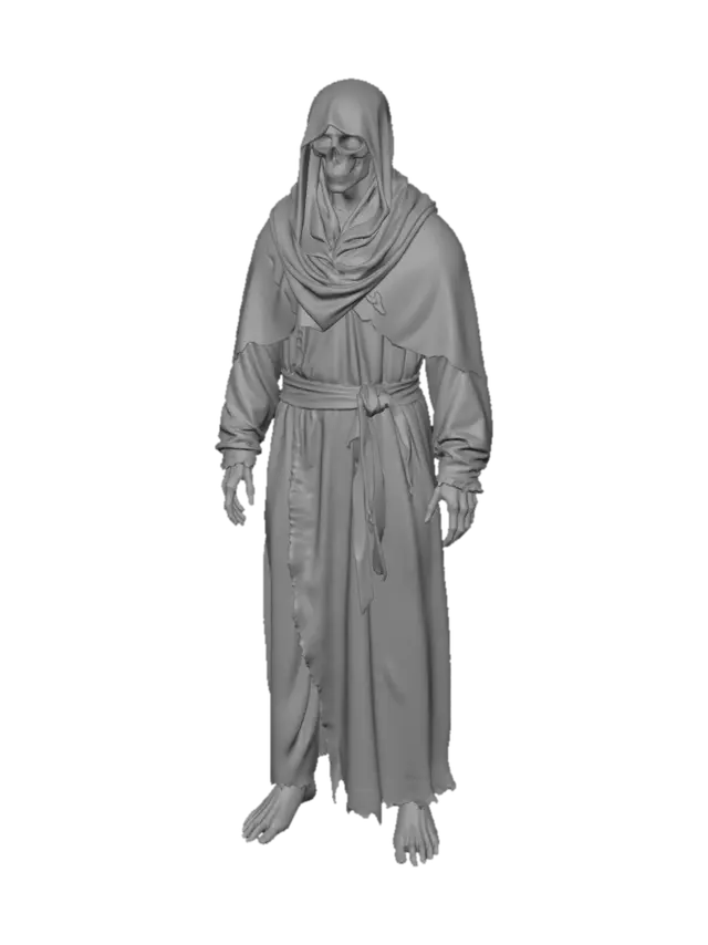 3D model for SCP-049 is a humanoid entity, roughly 1.9 meters in height, which bears the appearance of a medieval plague doctor. While SCP-049 appears to be wearing the thick robes and the ceramic mask indicative of that profession, the garments instead seem to have grown out of SCP-049's body over time1, and are now nearly indistinguishable from whatever form is beneath them. X-rays indicate that despite this, SCP-049 does have a humanoid skeletal structure beneath its outer layer.