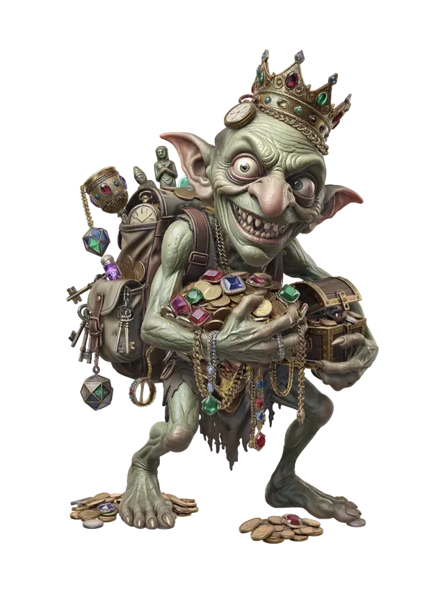 Always missing out on the Loot Goblin - Sticker 3D model, vytvořený pomocí AI