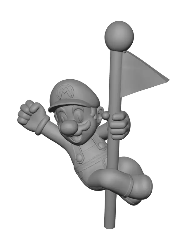 3D model for Mario at the flagpole