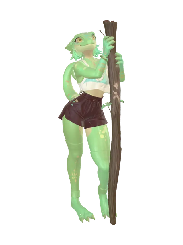 Verdant Climber - Stems 3D model, vytvořený pomocí AI