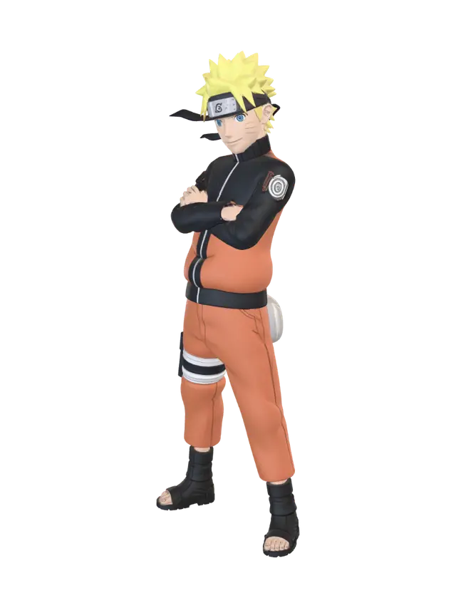 3D model for Naruto Uzumaki in Orange Jumpsuit