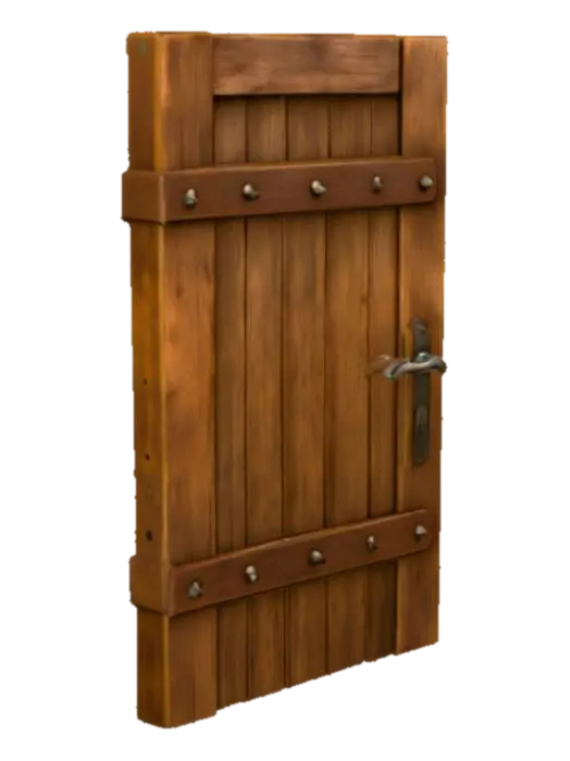 3D model for Rustic Wooden Door