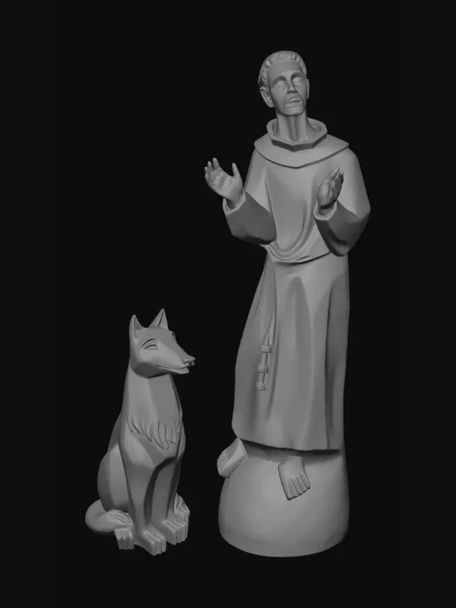 3D model for Monk and Fox in the Hall
