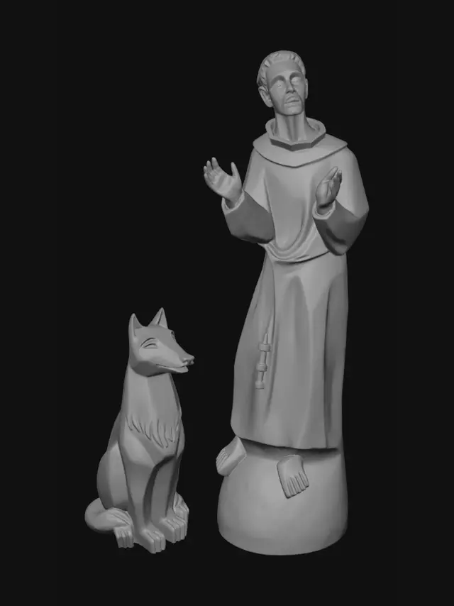 3D model for Monk and Fox in the Hall