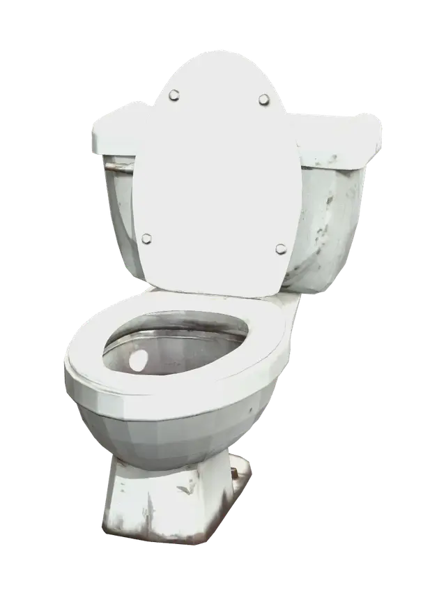 Ornate Skibidi Toilet 3D model, vytvořený pomocí AI