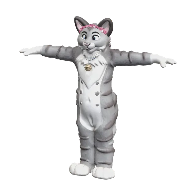 Stylized T-Pose - Figuremodel 3D-model, gegenereerd door AI