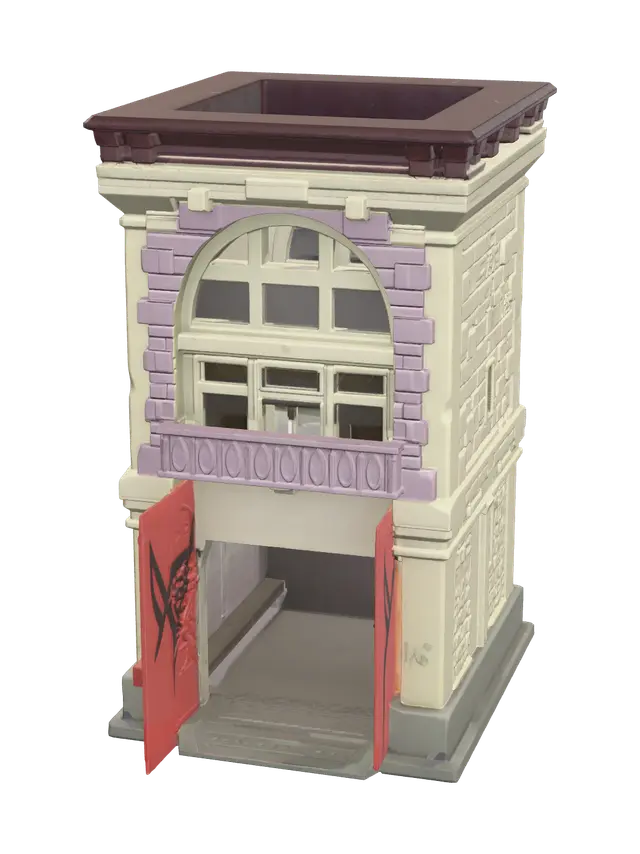 Weathered Ghostbusters Firehouse 3D model, vytvořený pomocí AI