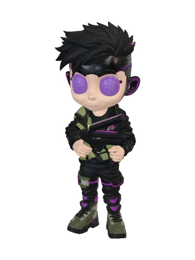 3D model for Bana blindbox phonk figür oluştur ismi Staplegun mini