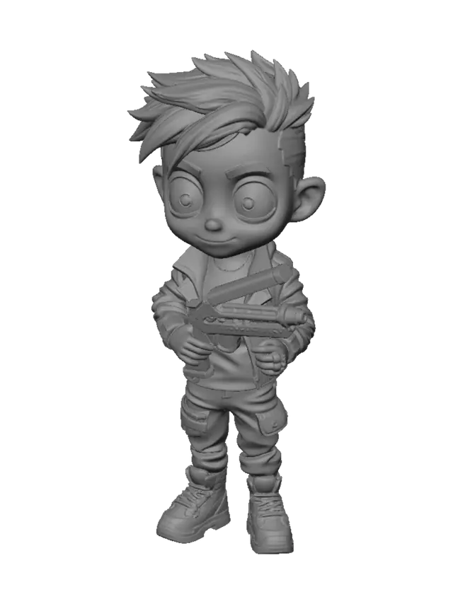3D model for Bana blindbox phonk figür oluştur ismi Staplegun mini