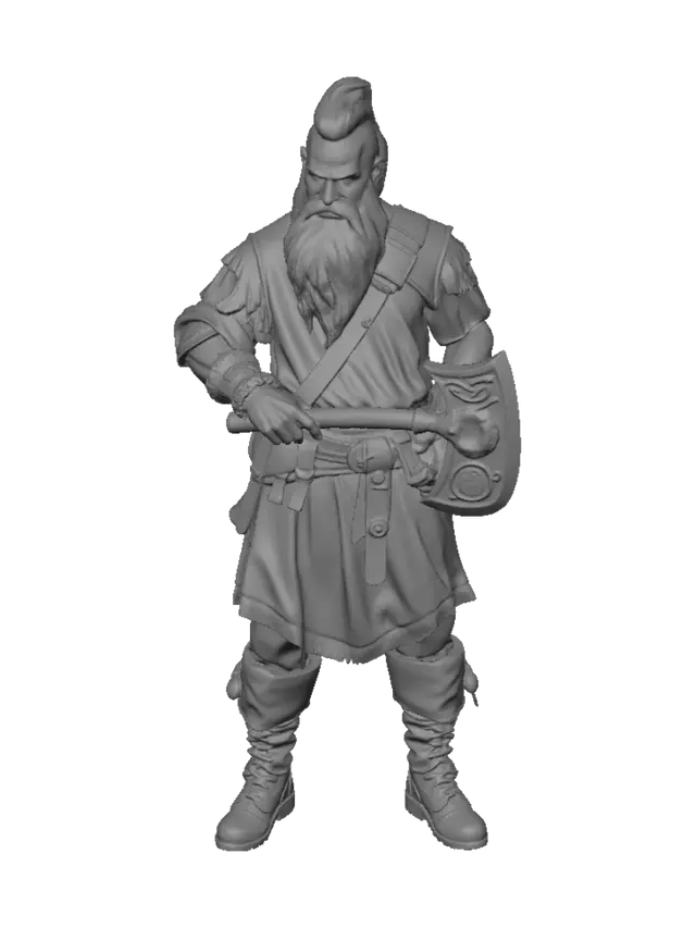3D model for Bana salty karakaçan isimli elinde baltası olan bıyıklı adamı oluştur