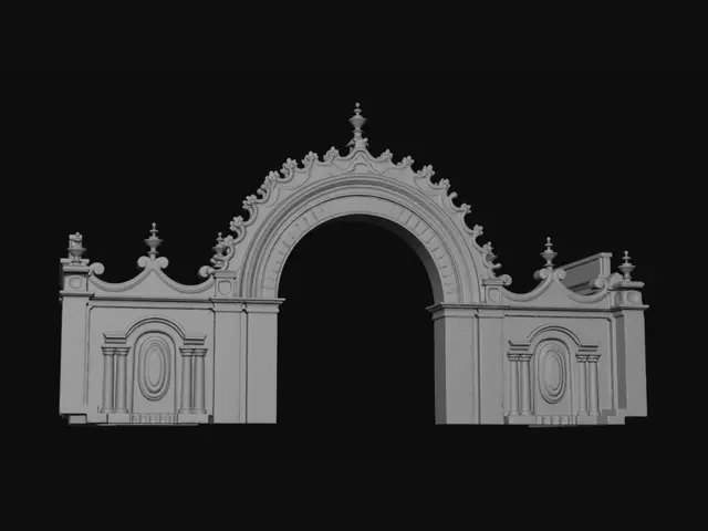 3D model for Ornate Stone Arch Gate