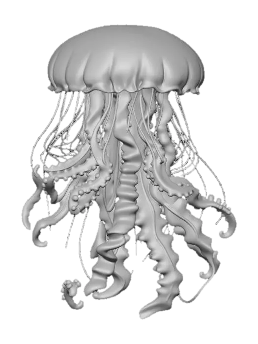3D model for Neon Jellyfish Reverie