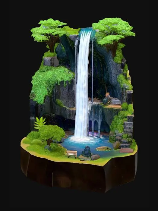 3D model for Cascade of Tranquility