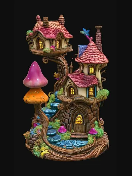 3D model for Enchanted Mushroom Village