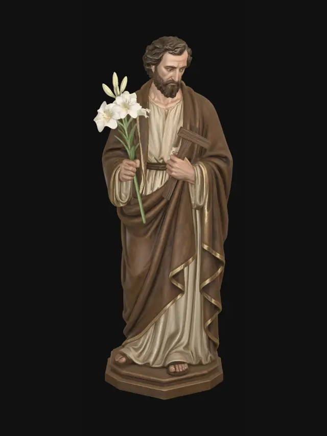 3D model for Saint Joseph with lilies