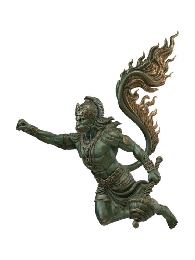 Flight of Hanuman 3D model, vytvořený pomocí AI