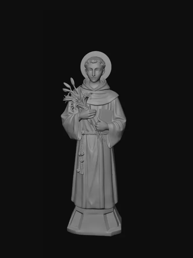 3D model for Haloed Novice with Lilies and a Bible