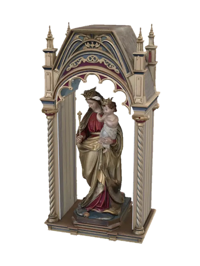 Madonna and Child - Mary 3D model, vytvořený pomocí AI