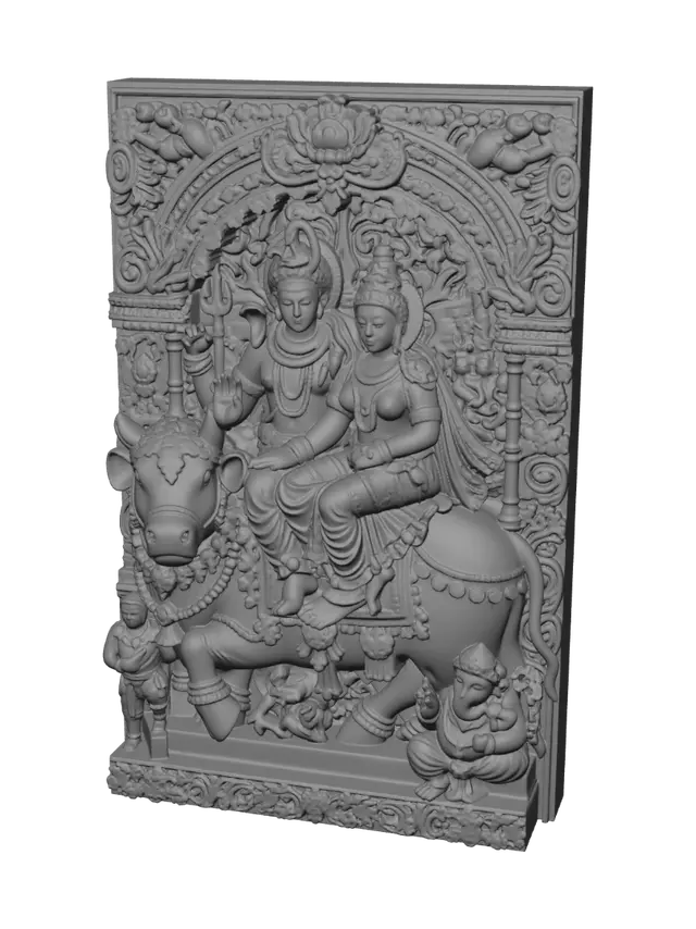 3D model for Shiva and Parvati on Nandi