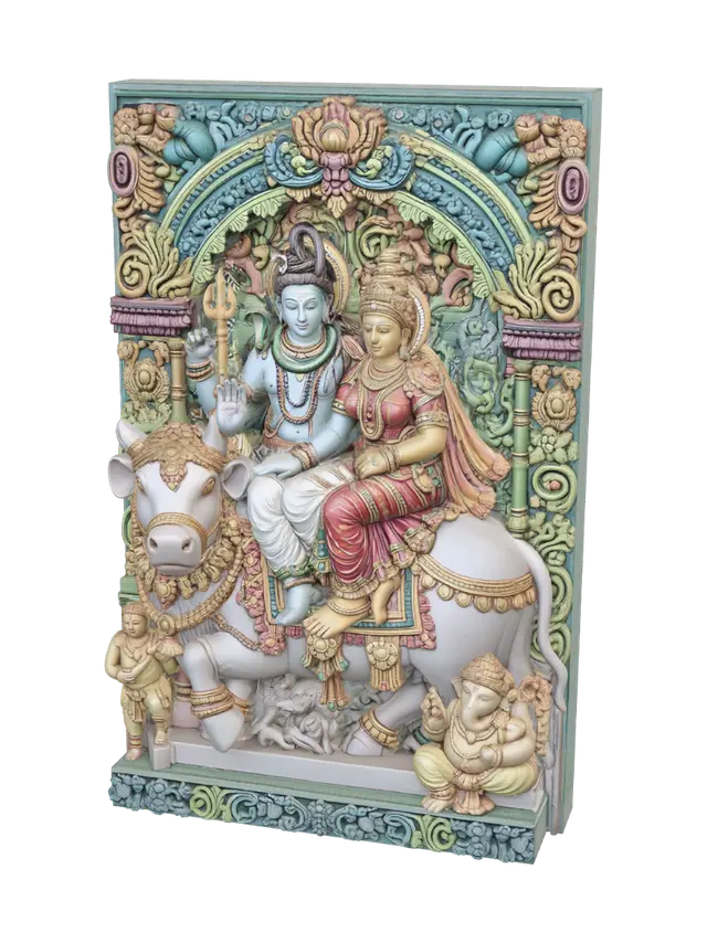 3D model for Shiva and Parvati on Nandi