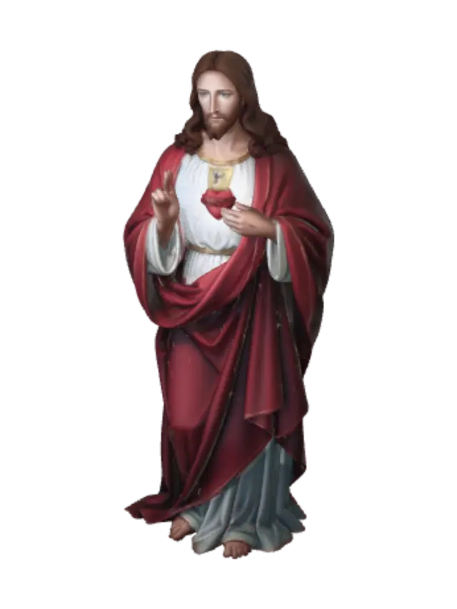 Sacred Heart of Jesus - Christian 3D model, vytvořený pomocí AI