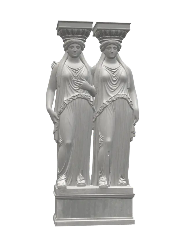 3D-модель Ornate wooden stair newel post - Baluster, згенерована ШІ