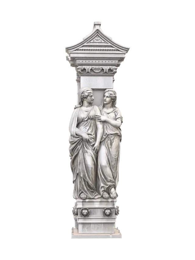 Ornate wooden stair newel post - Craftsmanship 3D model, vytvořený pomocí AI
