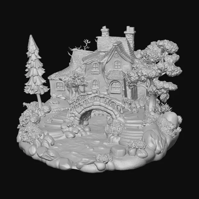 3D model for Whispering Stone Bridge Cottage